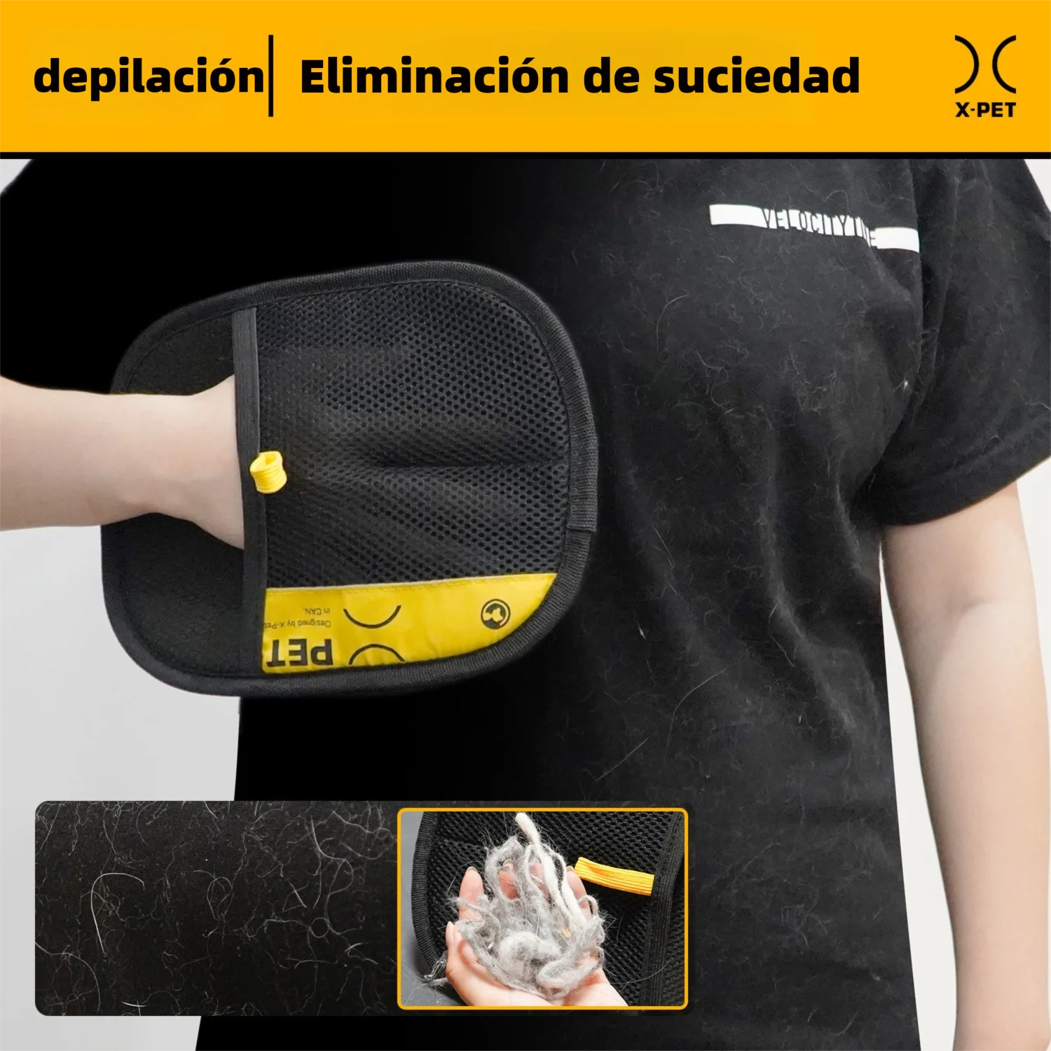 Guante Quitapelos para Mascotas Reutilizable