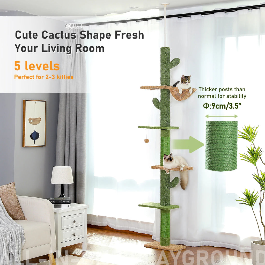 Árbol para Gatos 5 Niveles Tipo Cactus 