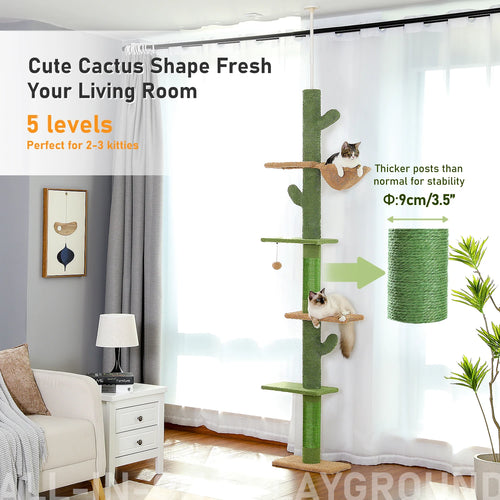 Árbol para Gatos 5 Niveles Tipo Cactus 