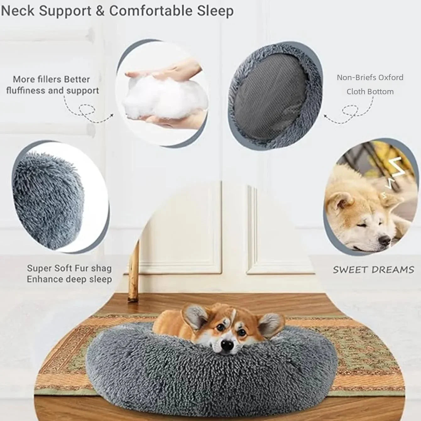 Cama de Felpa para Mascotas