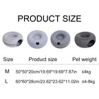 Cama de Fieltro en Forma de Dona 2 en 1 para Gatos