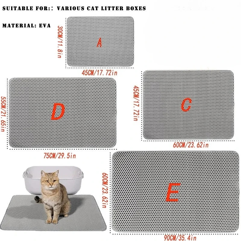 Alfombra Atrapalitter Impermeable de Doble Capa para Gatos