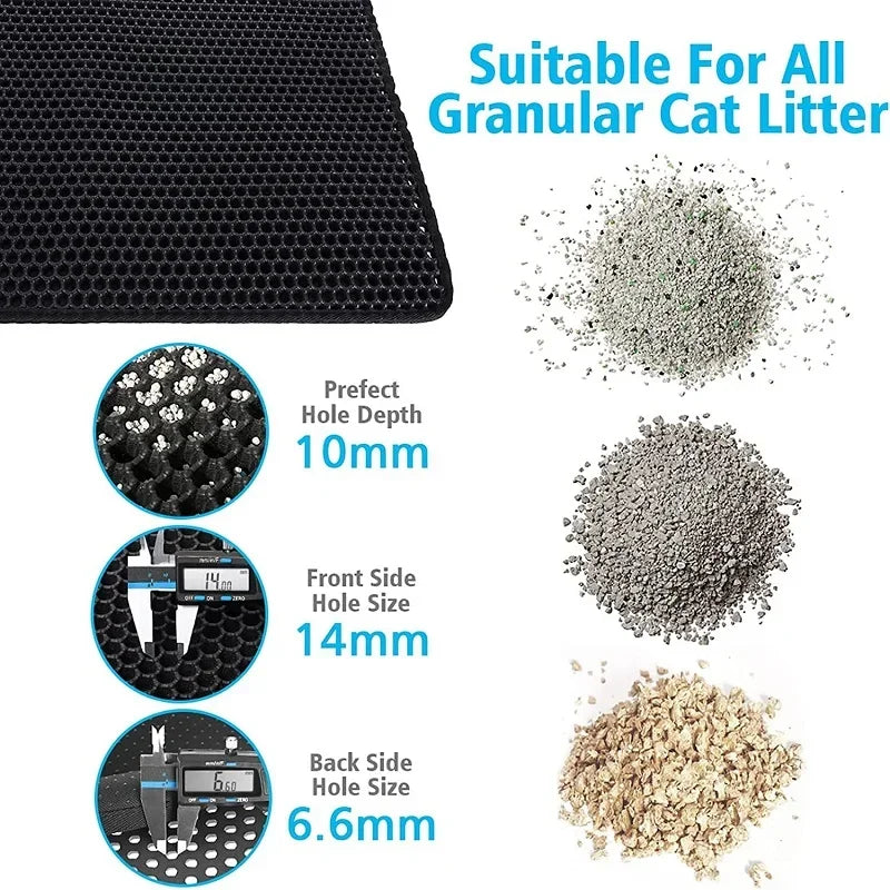 Alfombra Atrapalitter Impermeable de Doble Capa para Gatos