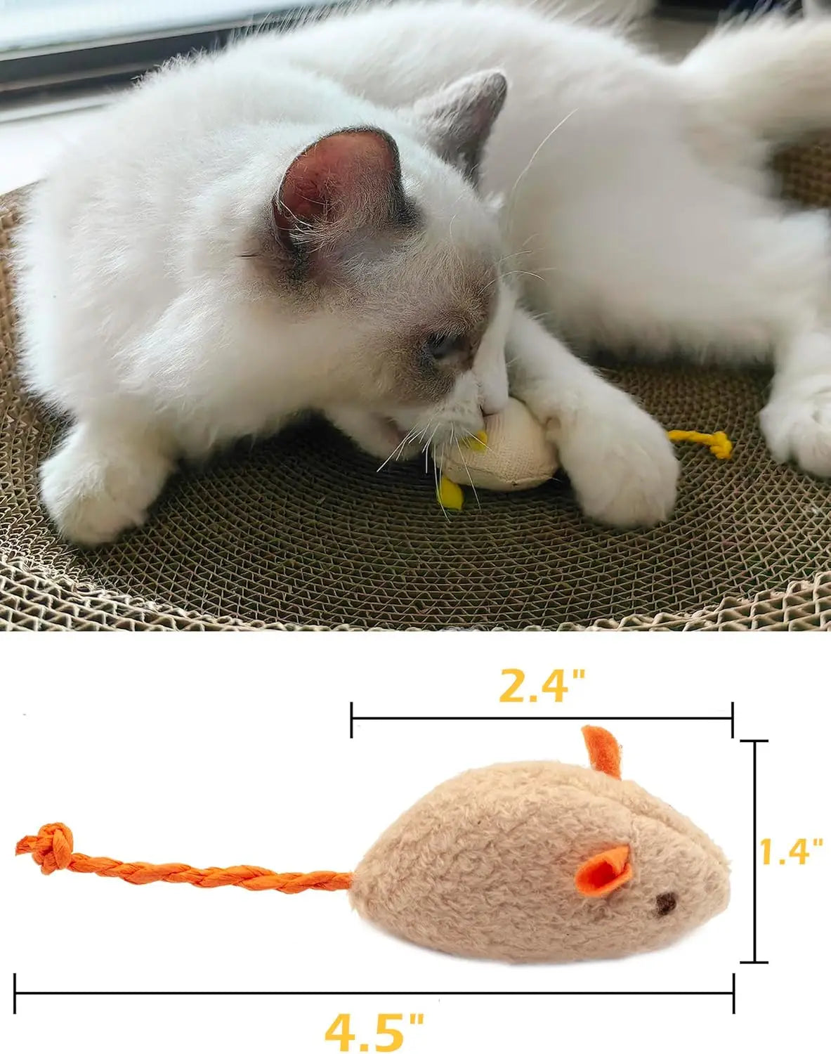 Juguete Ratón para Gatos con Catnip y Sonido