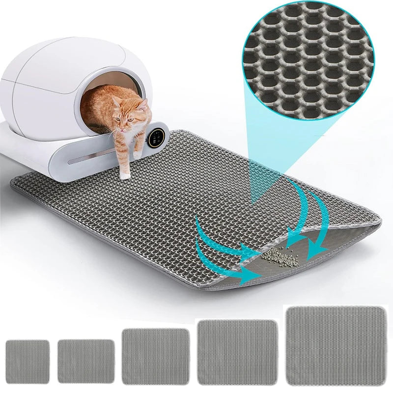 Alfombra Atrapalitter Impermeable de Doble Capa para Gatos