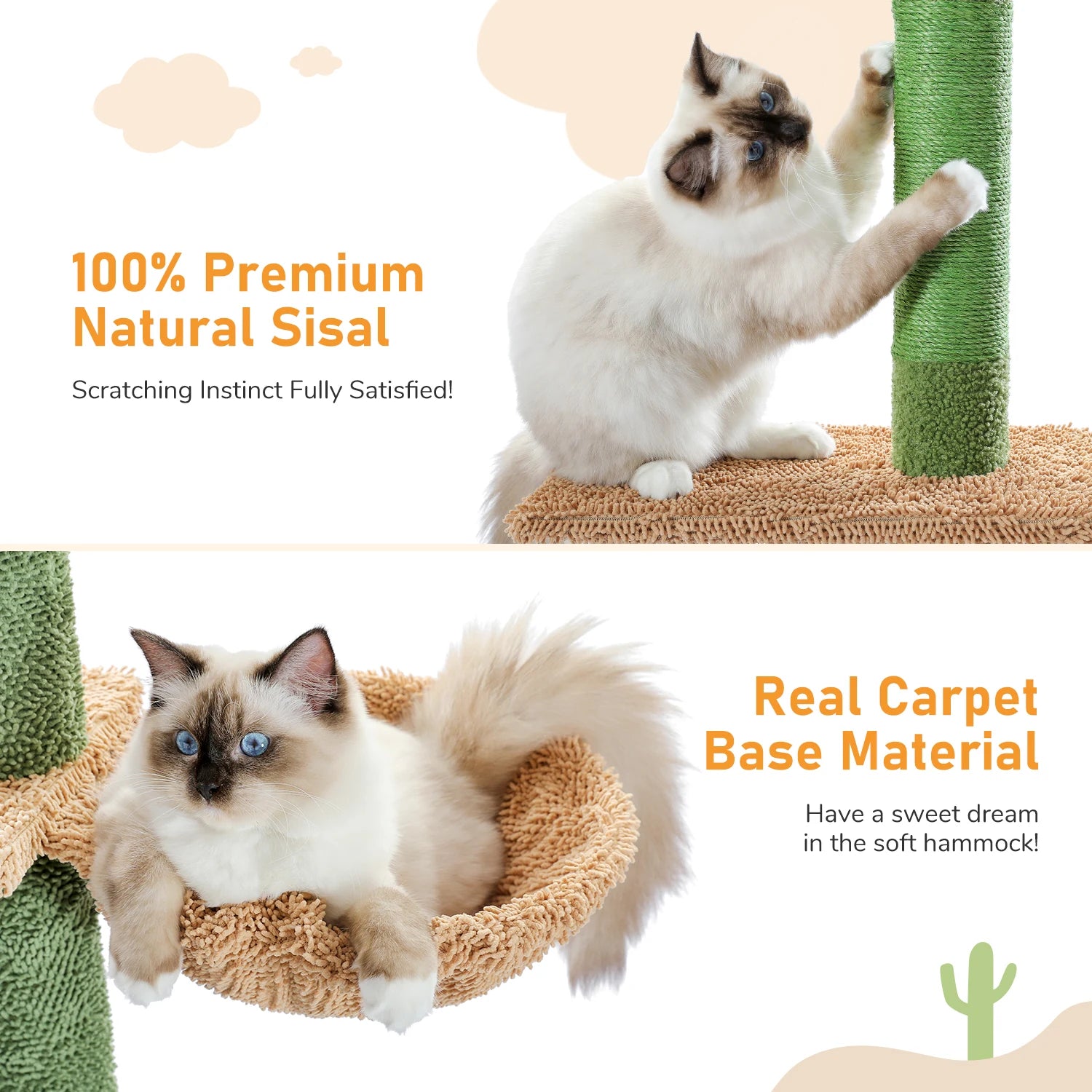Árbol para Gatos 5 Niveles Tipo Cactus 
