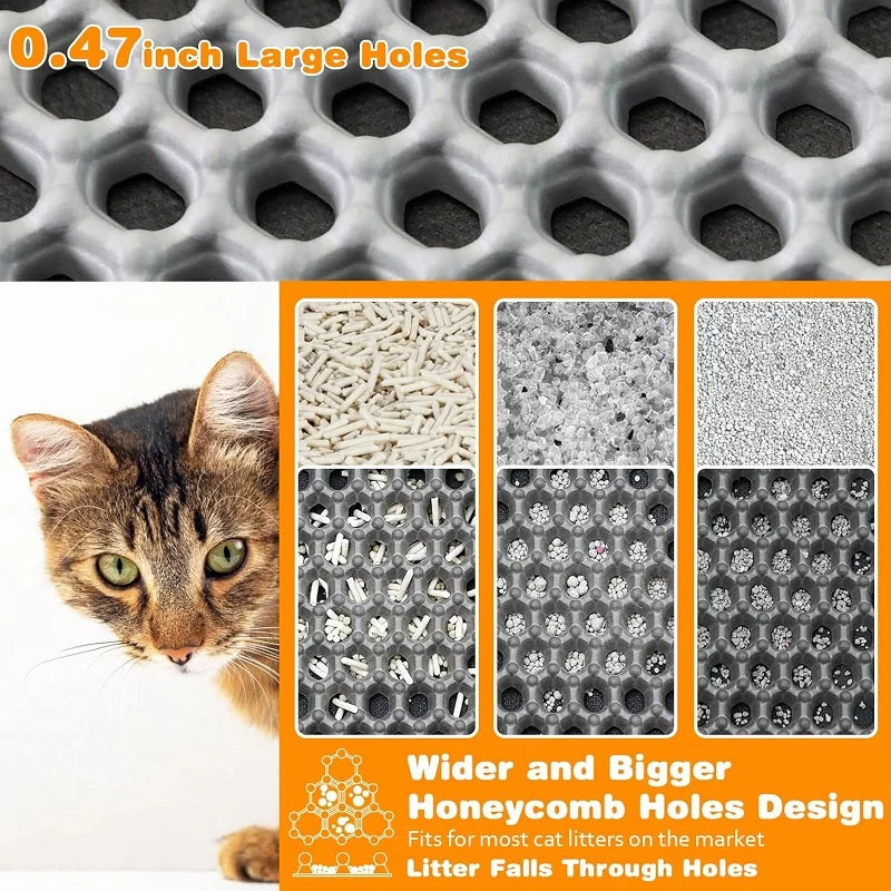 Alfombra Atrapalitter Impermeable de Doble Capa para Gatos